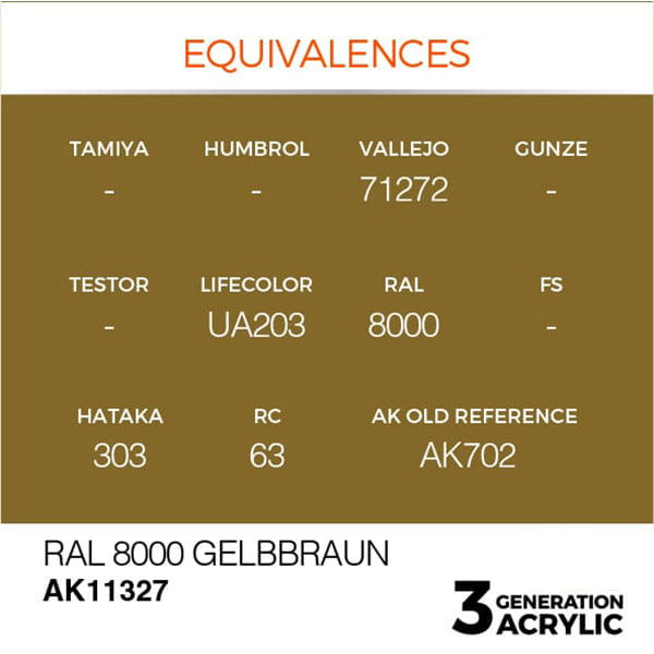 AK Interactive Acrylics AFV RAL 8000 Gelbbraun 11327