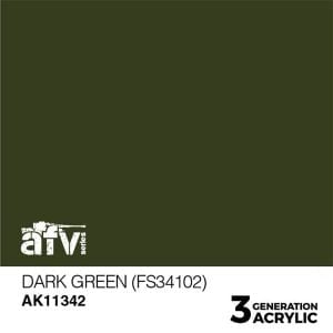 AK Interactive Acrylics AFV Dark Green FS34102 11342