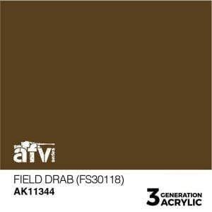 AK Interactive Acrylics AFV Field Drab FS30118 11344