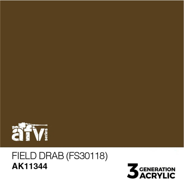 AK Interactive Acrylics AFV Field Drab FS30118 11344