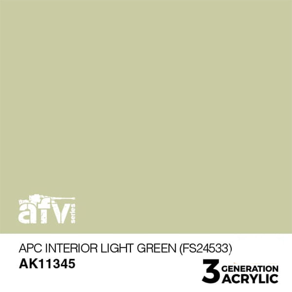 AK Interactive Acrylics AFV APC Interior Light Green FS24533 11345