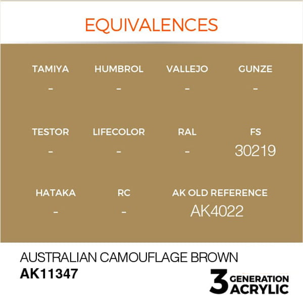 AK Interactive Acrylics AFV Australian Camouflage Brown 11347