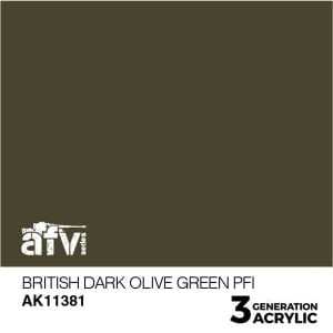 AK Interactive Acrylics AFV British Dark Olive Green PFI 11381