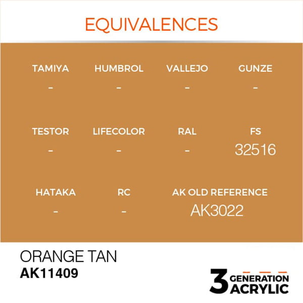 AK Interactive Acrylics Figure Orange Tan 11409
