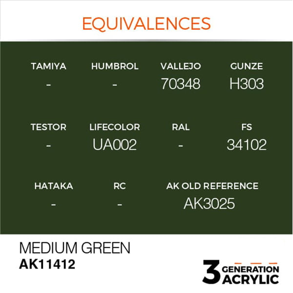 AK Interactive Acrylics Figure Medium Green 11412