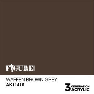 AK Interactive Acrylics Figure Waffen Brown Grey 11416