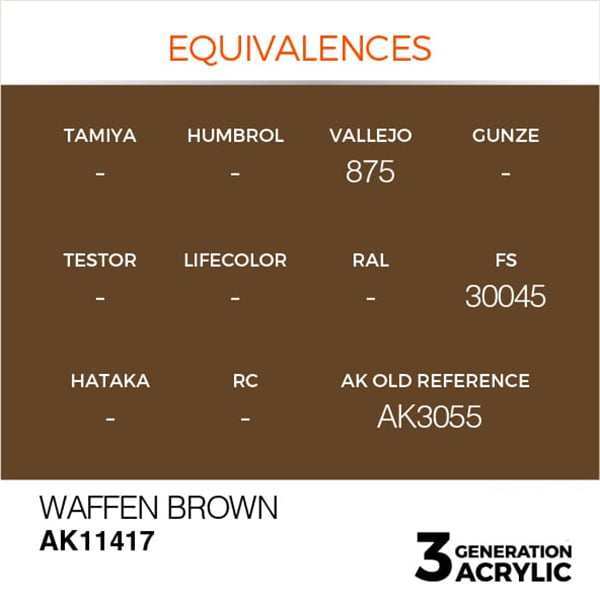 AK Interactive Acrylics Figure Waffen Brown 11417