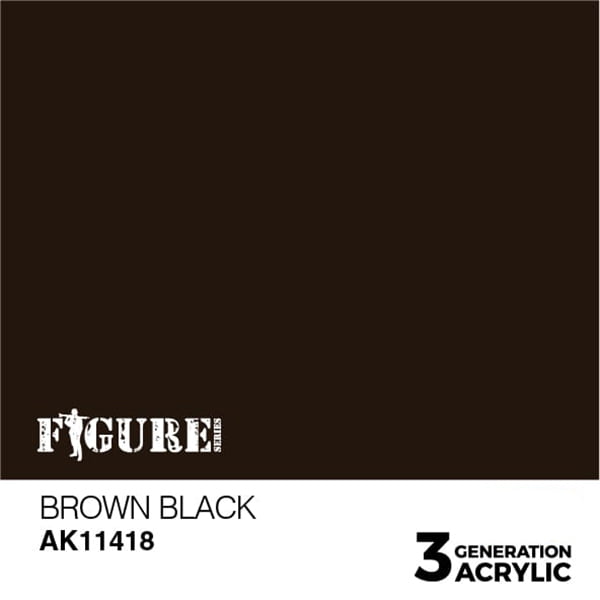 AK Interactive Acrylics Figure Brown Black 11418