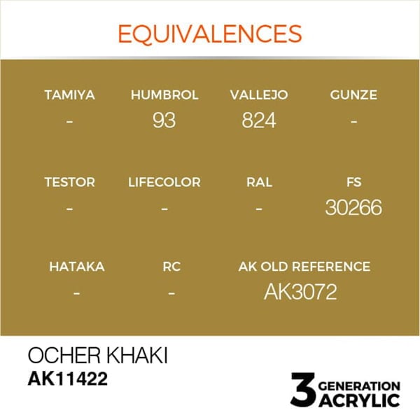 AK Interactive Acrylics Figure Ocher Khaki 11422