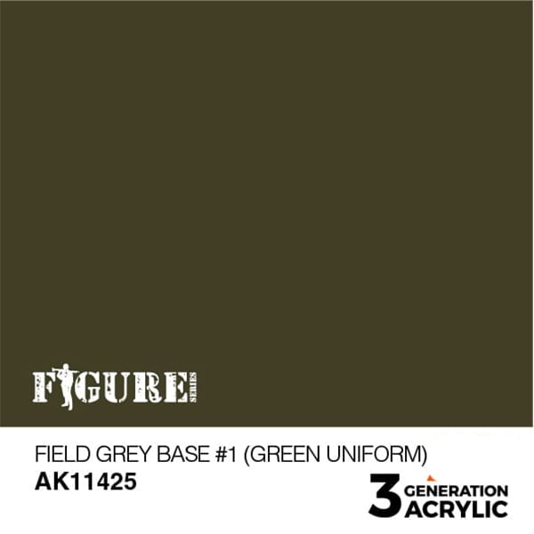AK Interactive Acrylics Figure Field Grey Base No1 Green uniform 11425