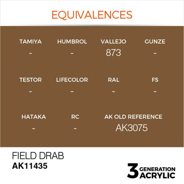 AK Interactive Acrylics Figure Field Drab 11435