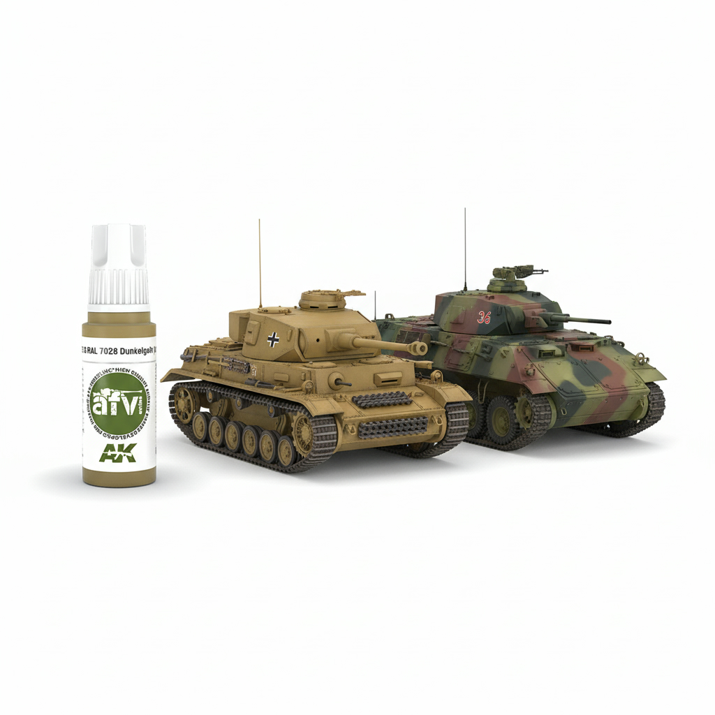 AK Interactive Acrylics AFV RAL 7028 Dunkelgelb Initial 11318