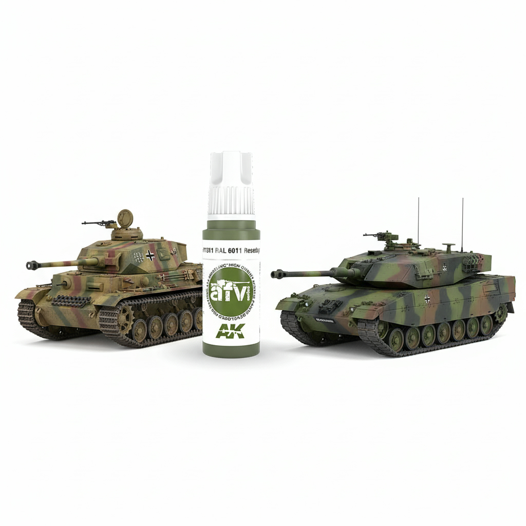 AK Interactive Acrylics AFV RAL 6011 Resedagrün 11311