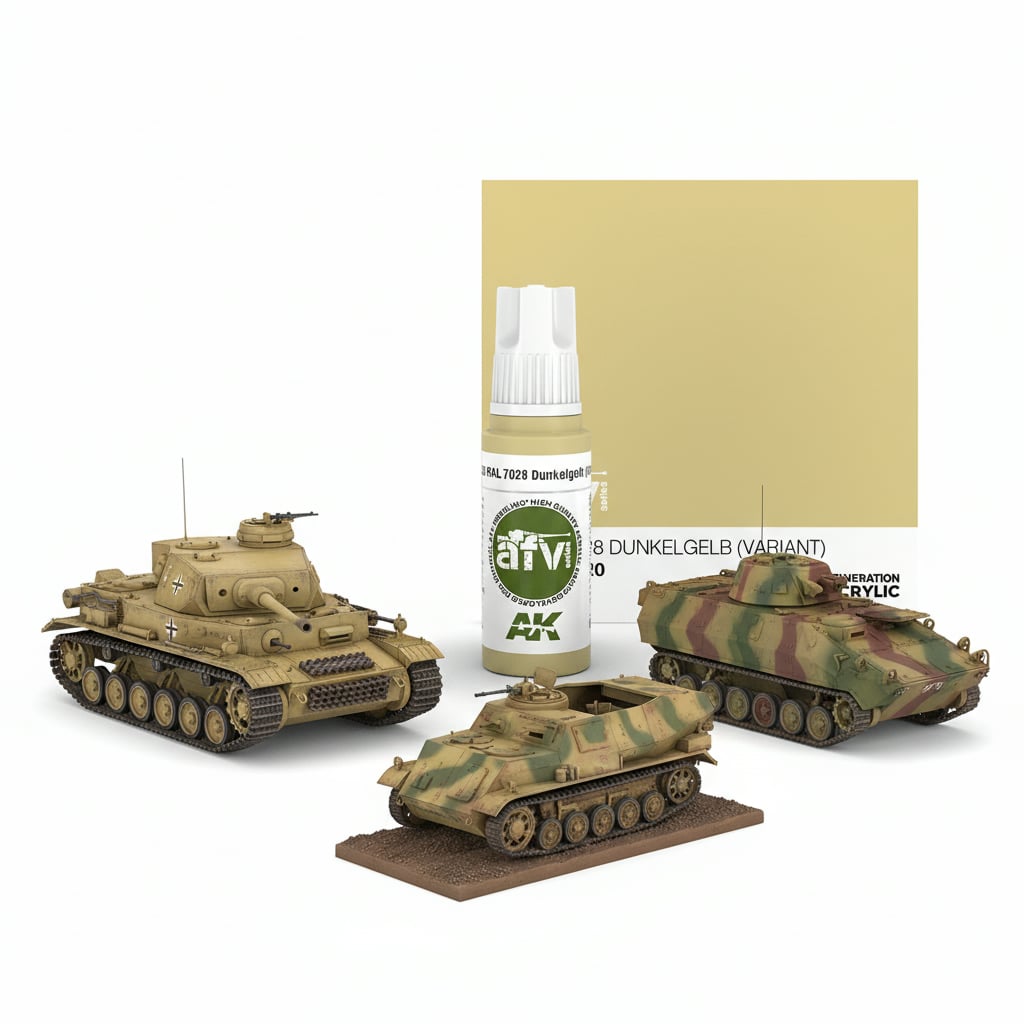 AK Interactive Acrylics AFV RAL 7028 Dunkelgelb Variant 11320