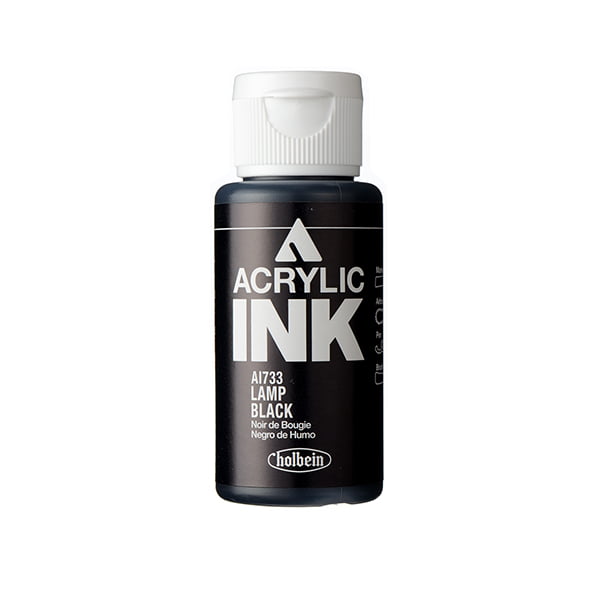 Holbein Acrylic Ink Lamp Black 30 ml AI733A