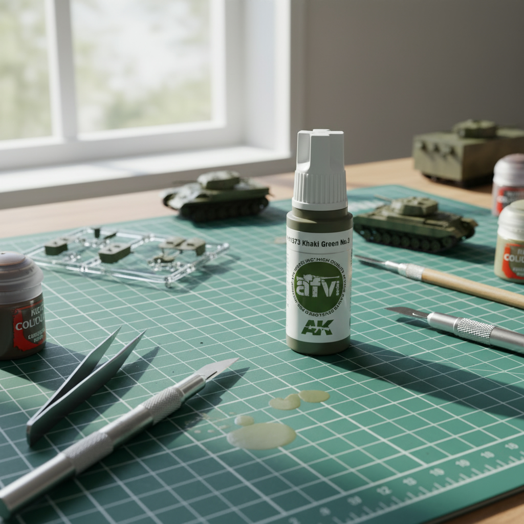 AK Interactive Acrylics AFV Khaki green No.3 11373