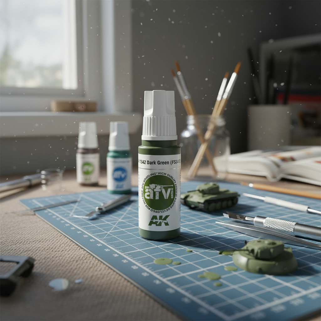 AK Interactive Acrylics AFV Dark Green FS34102 11342