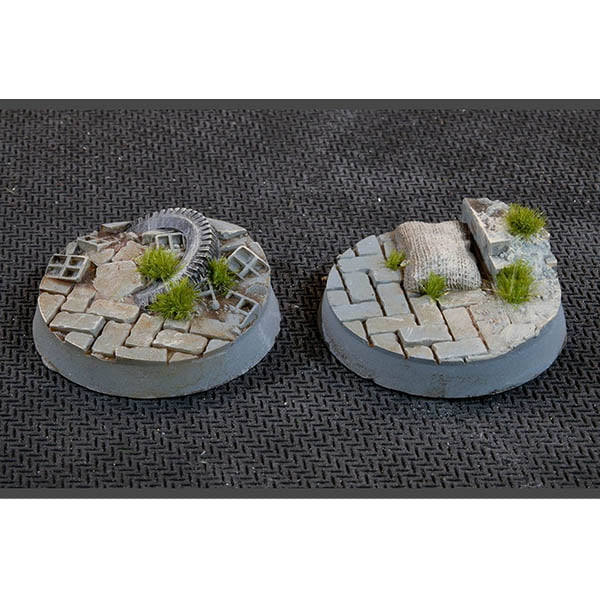 Gamers Grass Urban Warfare Bases Round 32mm Pack of 8 GGB-UWR32