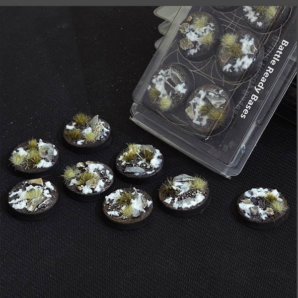 Gamers Grass Winter Bases Round 32mm Pack of 8 GGB-WR32