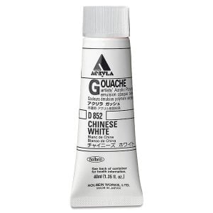 Holbein Acrylic Gouache Chinese White 40ml D852A