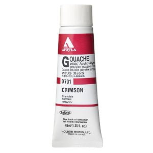 Holbein Acrylic Gouache Crimson 20ml D001A