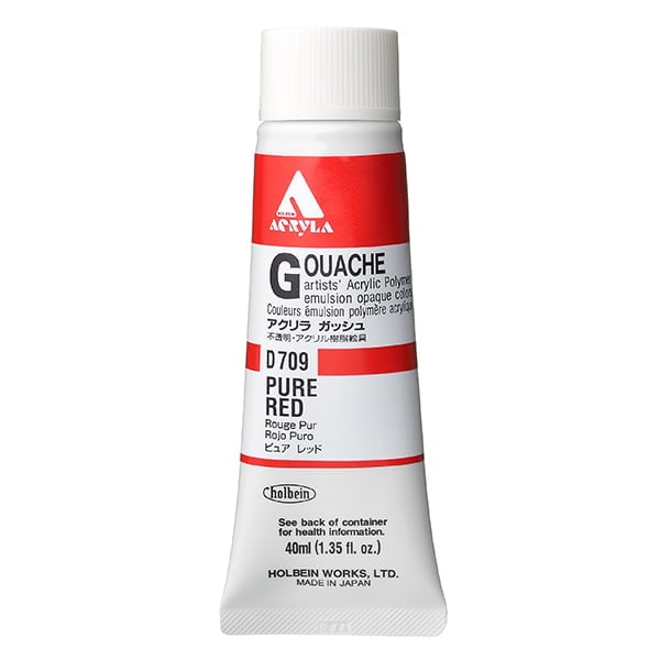 Holbein Acrylic Gouache Pure Red 20ml D009A