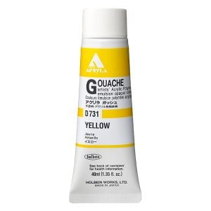 Holbein Acrylic Gouache Yellow 20ml D031A