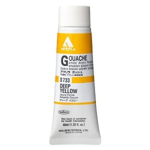 Holbein Acrylic Gouache Deep Yellow 20ml D033A