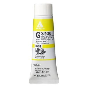 Holbein Acrylic Gouache Lemon Yellow 20ml D034A