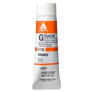 Holbein Acrylic Gouache Orange 20ml D035A