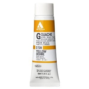 Holbein Acrylic Gouache Yellow Ochre 20ml D039A