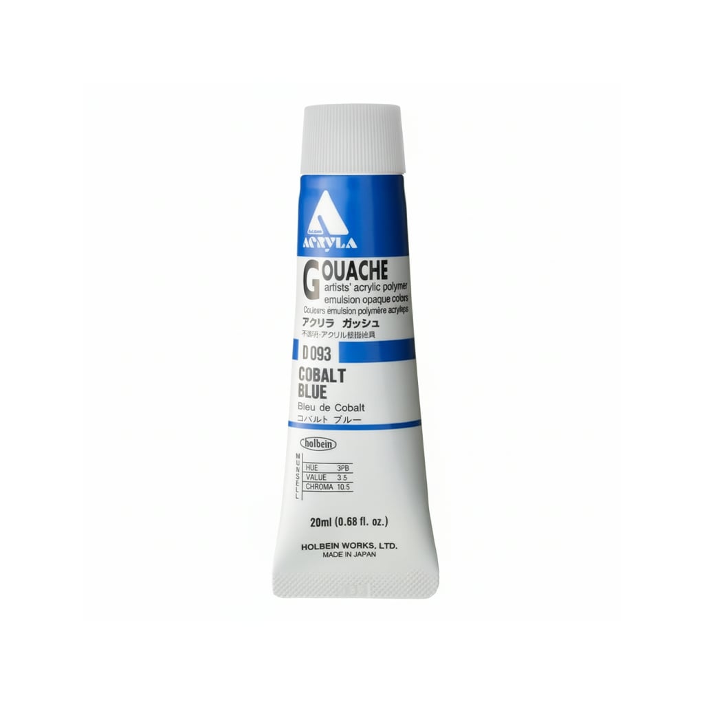 Holbein Acrylic Gouache Cobalt Blue 20ml D093A