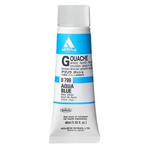 Holbein Acrylic Gouache Aqua Blue 20ml D099A