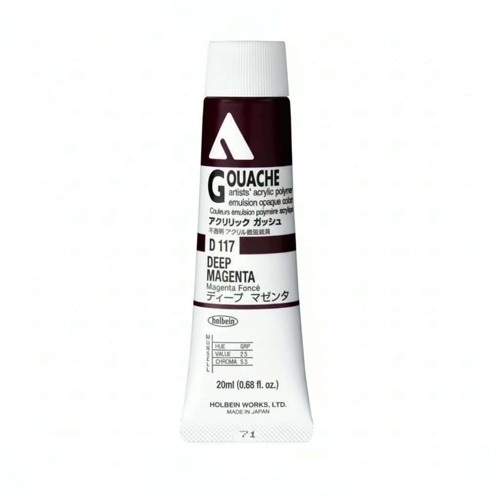 Holbein Acrylic Gouache Deep Magenta 20ml D117A