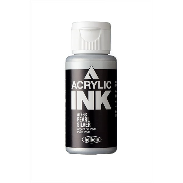 Holbein Acrylic Ink Pearl Silver 30 ml AI763D