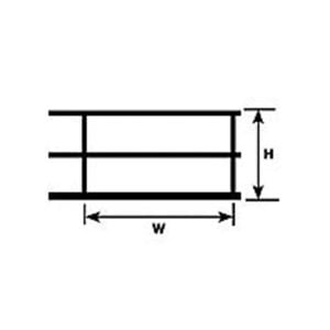 Plastruct HO Scale ABS Hand Rail 90472