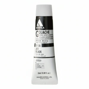 Holbein Acrylic Gouache Jet Black 20ml D136A