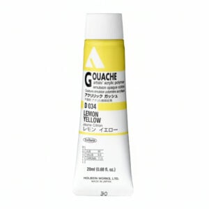 Holbein Acrylic Gouache Lemon Yellow 20ml D034A