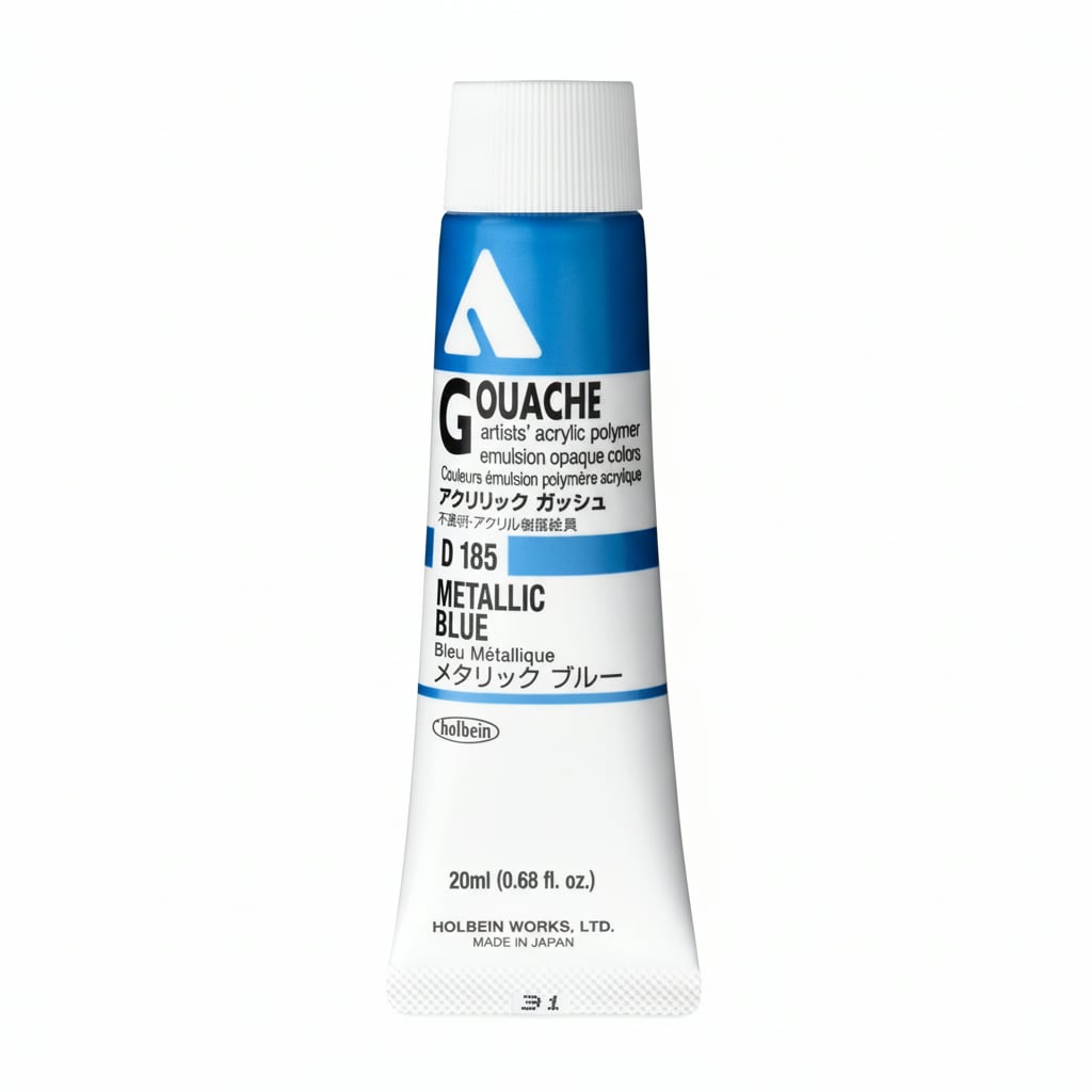 Holbein Acrylic Gouache Metallic Blue 20ml D185C