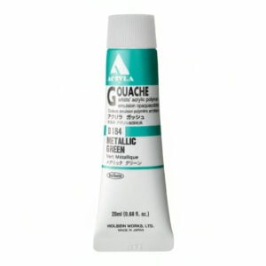 Holbein Acrylic Gouache Metallic Green 20ml D184C