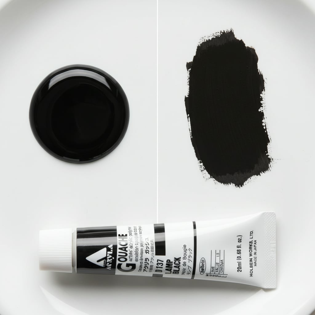 Holbein Acrylic Gouache Lamp Black 20ml D137A
