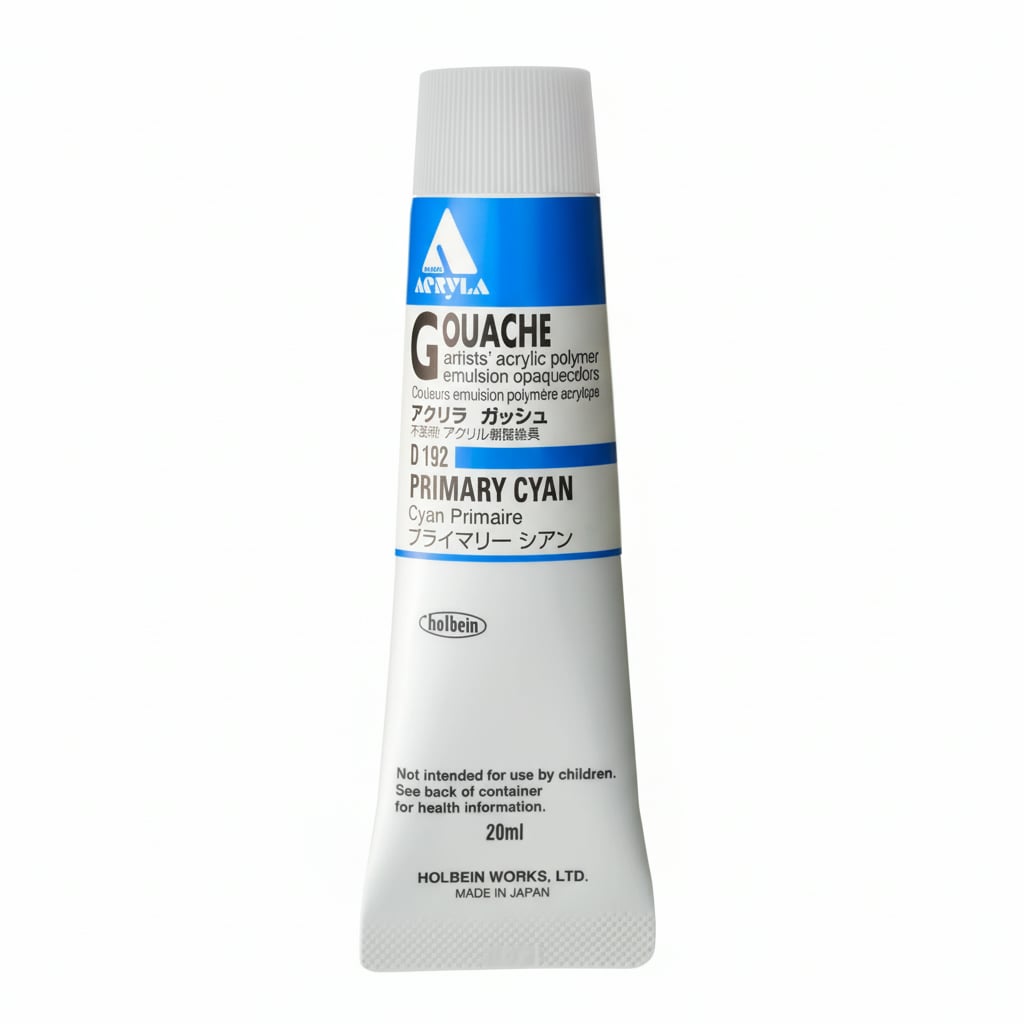 Holbein Acrylic Gouache Primary Cyan 20ml D192A