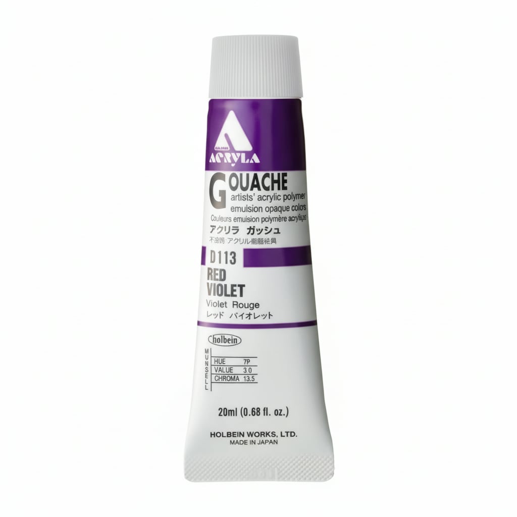 Holbein Acrylic Gouache Red Violet 20ml D113A