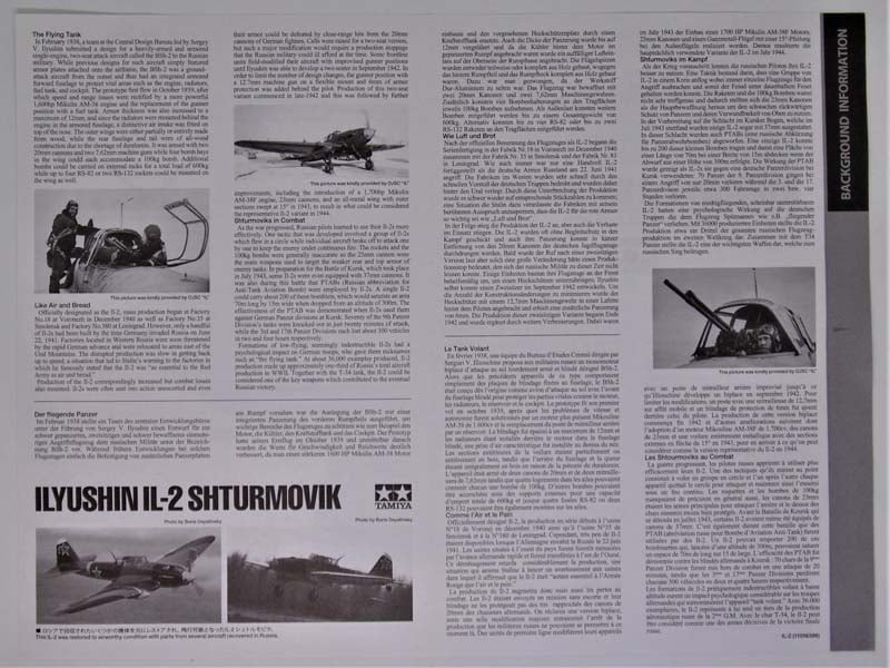 Instructions Sheet History Tamiya Ilyushin The Flying Tank In-Box Review