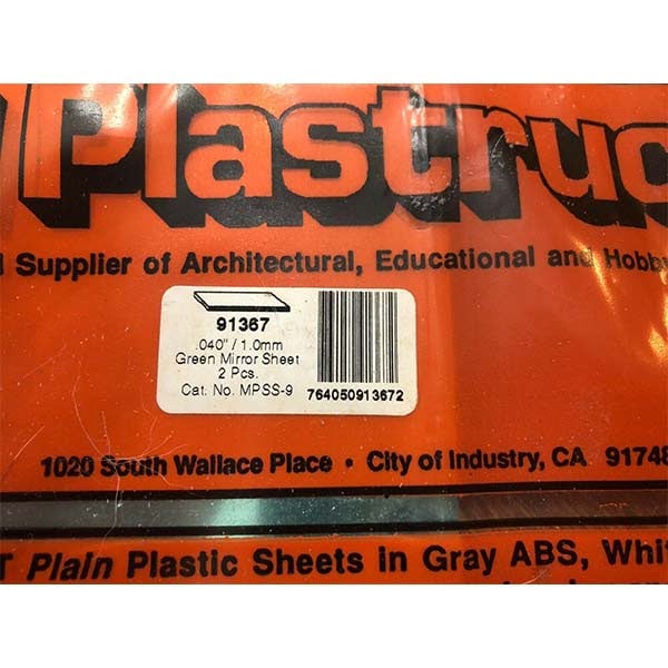 Plastruct Green Mirror Sheet 91367