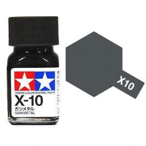 Tamiya Enamel Paint X-10 X10 Gloss Gun Metal 80010