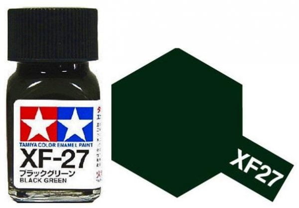 Tamiya Enamel Paint XF-27 XF27 Flat Black Green 80327