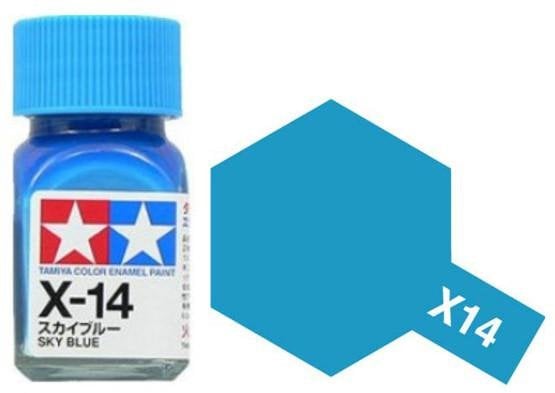 Tamiya Enamel Paint X-14 X14 Gloss Sky Blue 80014