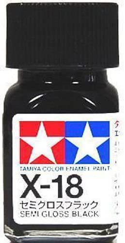 Tamiya Enamel Paint X-18 X18 Semi Gloss Black 80018