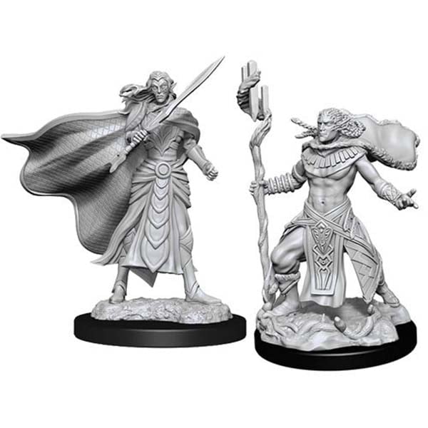 Wizkids Magic The Gathering Unpainted Miniatures Wave 14 Elf Fighter & Elf Cleric 90279